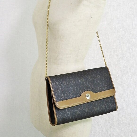 ❤️CHRISTIAN DIOR Black Honey Comp Shoulder Bag Purse ❤️ - Picture 1 of 16
